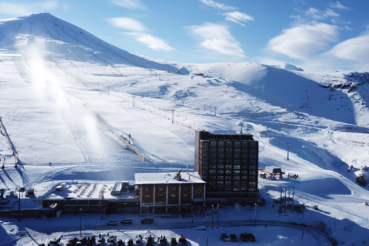 Farellones agosto nieve cordillera