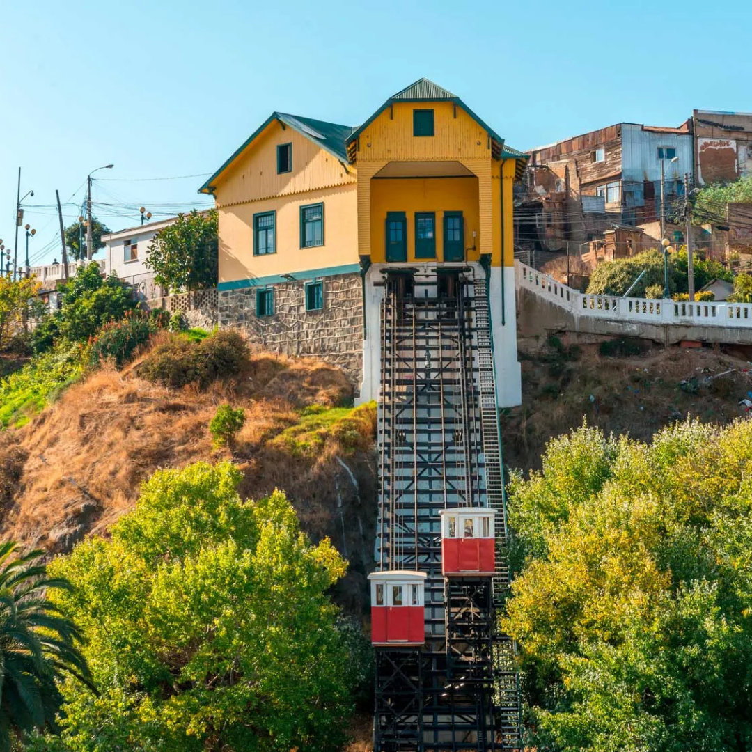 Funicular de Valparaíso en el recorrido privado