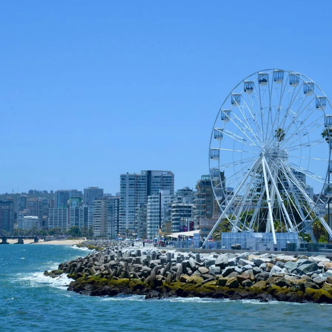 Rueda de la fortuna en Viña del Mar durante el tour privado