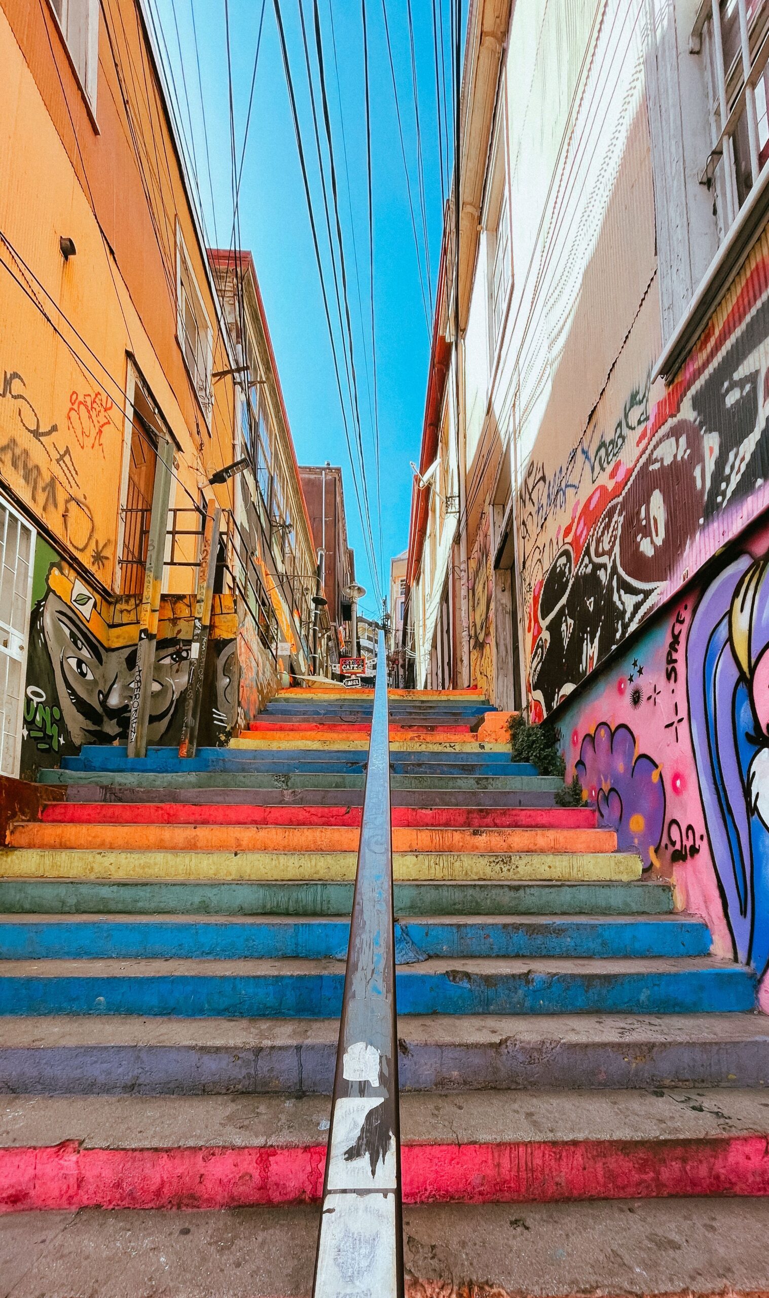 Escalera de colores de Valparaíso